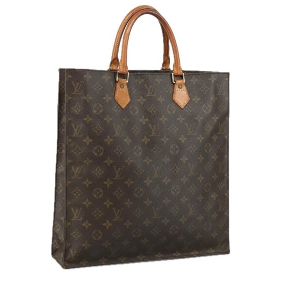 LOUIS VUITTON Monogram Sac Plat Hand Bag LV - Picture 1 of 14